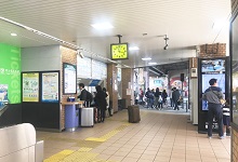 ❶JR福島駅改札を出ます。(改札口は1か所です)